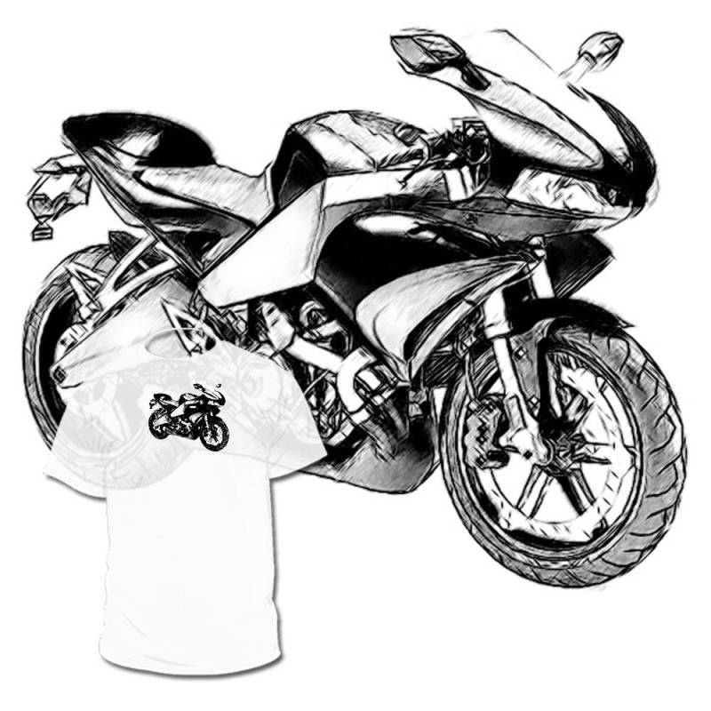 Buell Xb9S Lightning Zeichnung T Shirt-Mehr Motorrad Zeichnungen Sind Vorhanden von Drawinx