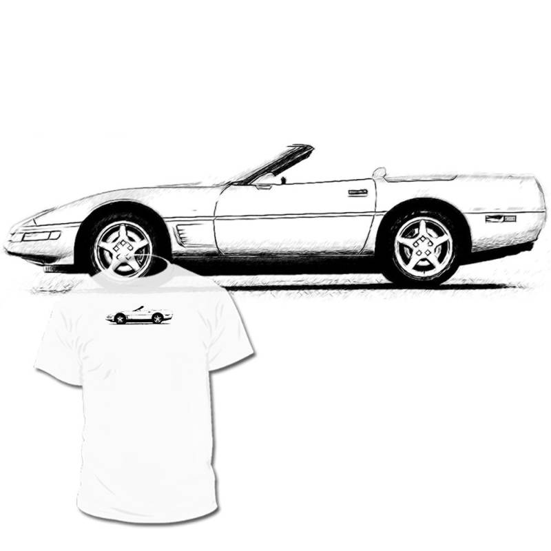 C4 Chevrolet Corvette Wandelbare Zeichnung Tshirt C2 C3 C5 C6 C7 R Verfügbar Weitere Motorradzeichnungen Sind Verfügbar von Drawinx