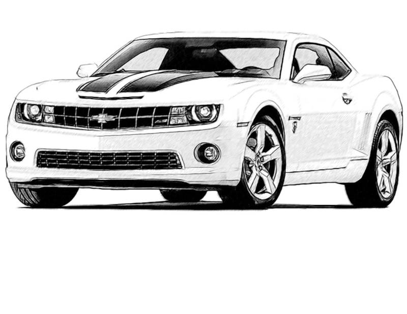 Chevrolet Transformer Zeichnung T Shirt von Drawinx