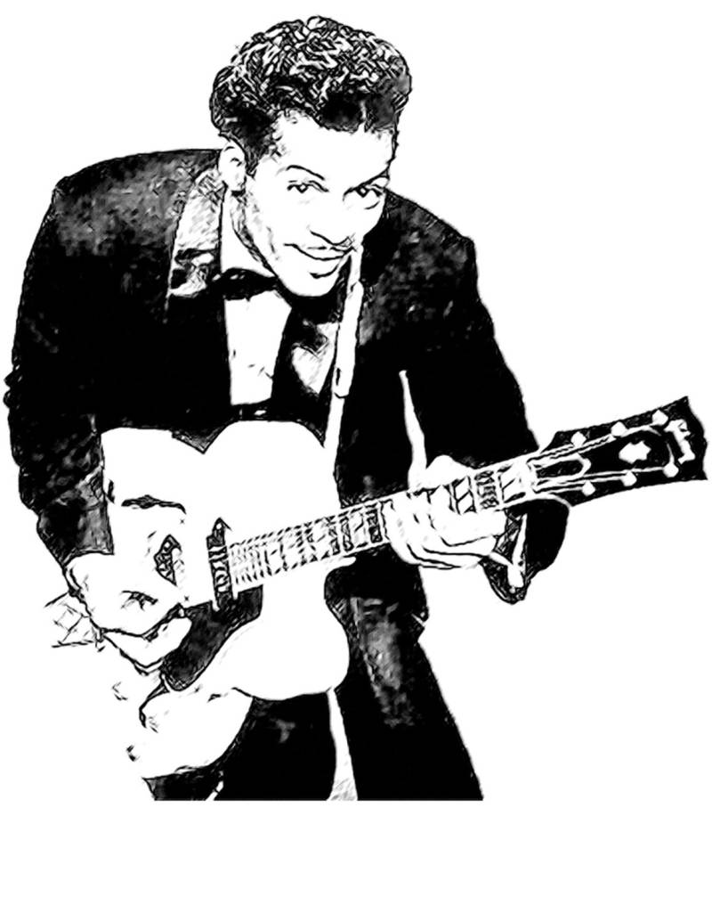 Chuck Berry Zeichnung T-Shirt von Drawinx