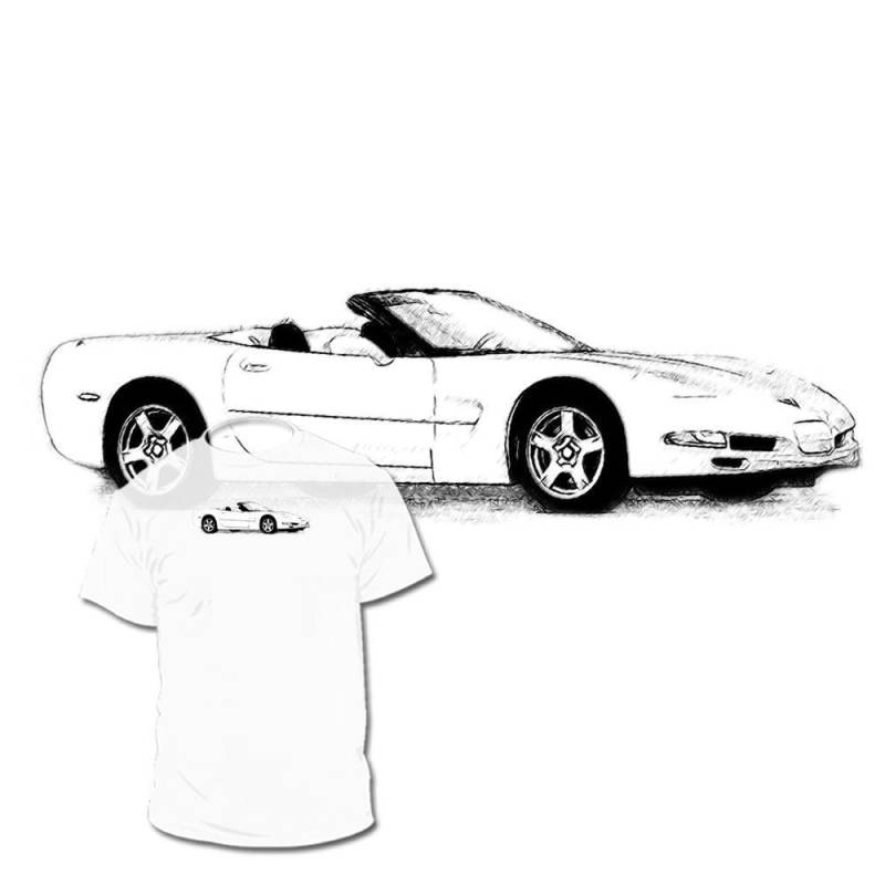Corvette C5 Wandelbare Zeichnung Tshirt Chevy Zeichnungenavailabl C1 C2 C3 C4 C6 C7 Mustang Viper Porsche Bmw Zeichnungen Verfügbar von Drawinx