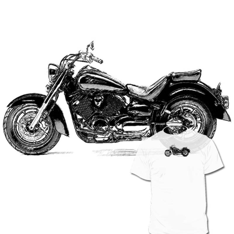 Das Gezeichnete T-Shirt Von Der Vmax V Stern Raider Bolt Road Royal Star Deiner Motorradzeichnung Ist Verfügbar von Drawinx