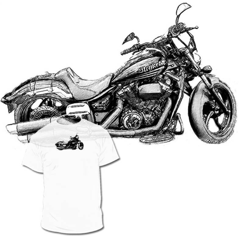 Das T-Shirt Von Motoyker Weitere Motorradzeichnungen Sind Verfügbar von Drawinx