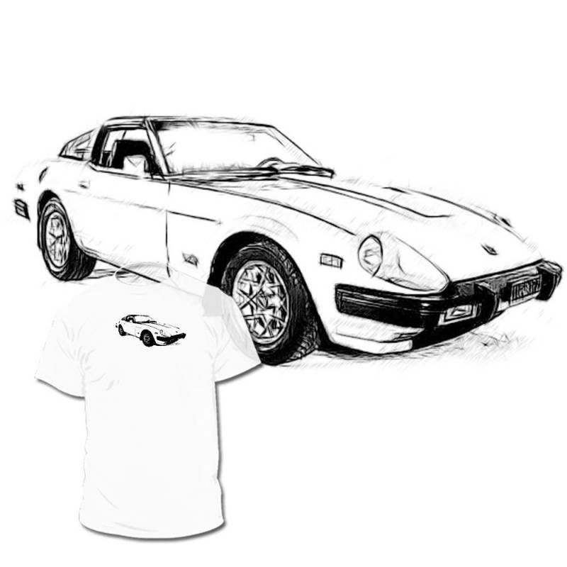 Datsun 280 Z X Zeichen T Shirt 240 Z 260 Zx 300 34 370 Verfügbar Mustang Chevy Viper Porsche Bmw Zeichnungen Vorhanden von Drawinx
