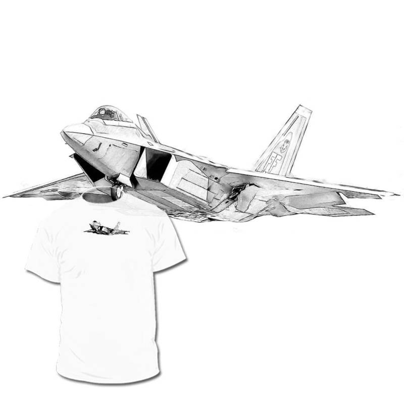 F-22 Raptor Zeichnung T-Shirt Die Meisten Flugzeuge Panzer Hubschrauber Zeichnungen Sind Verfügbar von Drawinx