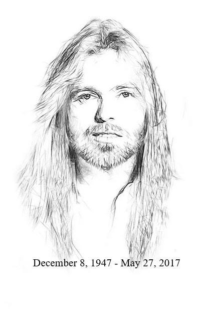 Gregg Allman Zeichnung T-Shirt Mit Daten von Drawinx