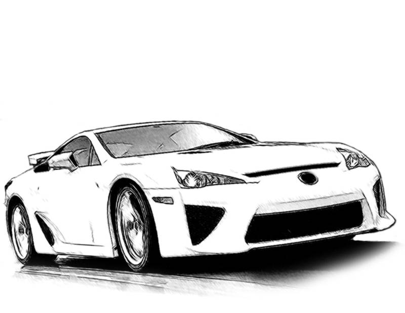 Lexus Lfa Zeichnung T Shirt von Drawinx