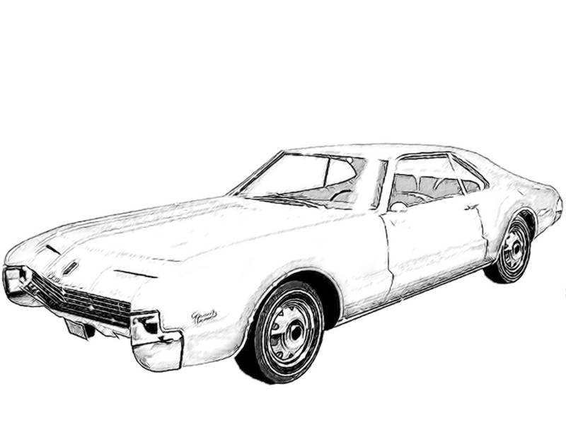 Oldsmobile Toronado Zeichnung T Shirt von Drawinx