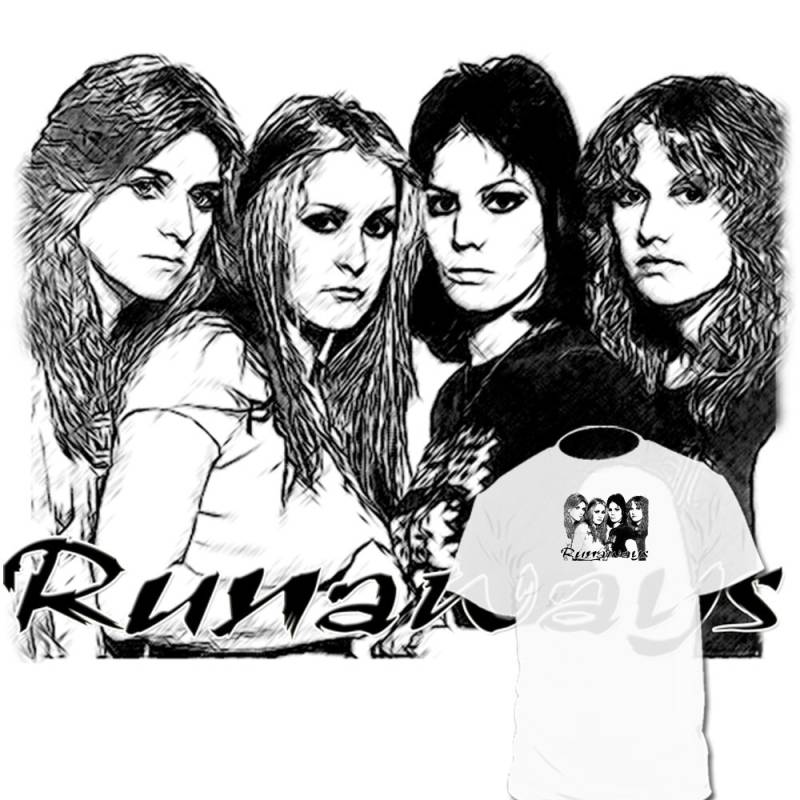 Runaways Zeichnung T-Shirt Joan Jett Lita Ford Zeichnungen Von Your Vavorite Musiker/Künstler Sind Verfügbar von Drawinx