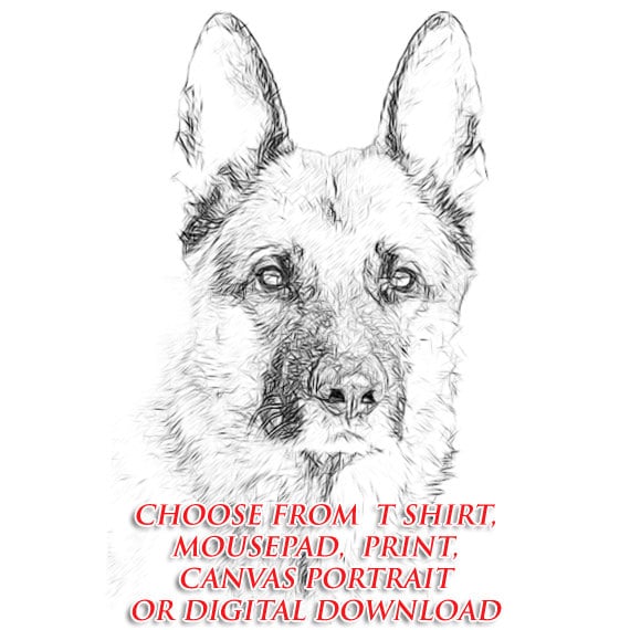 Schäferhund T-Shirt Oder Mousepad Tote Bag Kunst Zeichnung Druck Poster Ihres Hundes Sind Verfügbar Und Labrador Retriever Beagle Schäferhund T-Shirt Oder Mousepad Tote Bag Kunst Zeichnung Druck Poster Ihres Hundes Sind Verfügbar Und Labrador Retriever Beagle von Drawinx