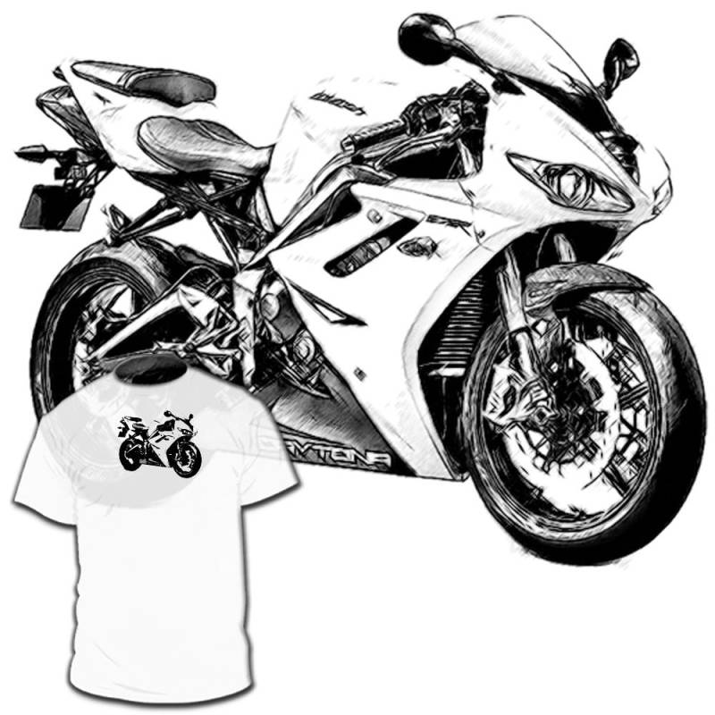 Triumph Daytona 675 R T-Shirt Thunderbird Sprint Trophy Geschwindigkeit - Weitere Motorrad Zeichnungen Sind Verfügbar von Drawinx