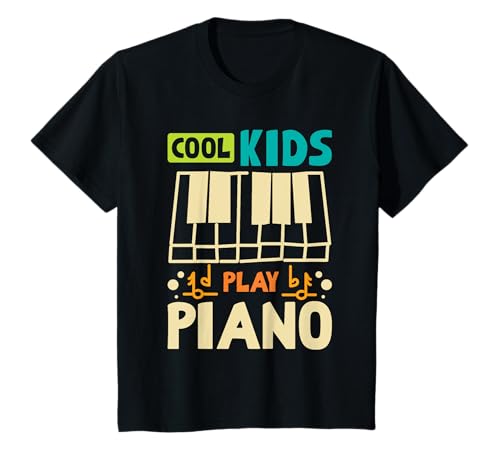 Coole Kinder spielen Klavier T-Shirt von Drawn Piano Pianist Jazz Piano Music Lover