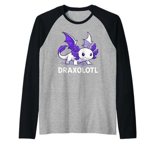 Drache Axolotl Draxolotl Design für Mädchen Jungen Kinder Axolotls Raglan Drache Axolotl Draxolotl Design für Mädchen Jungen Kinder Axolotls Raglan von Draxolotl Dragon Axolotl World Fans
