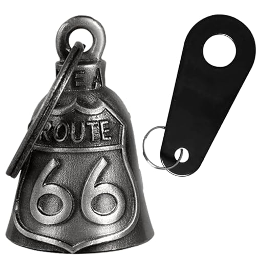 Dream Apparel Motorradglocke Schutzengel Drive Away Gremlin, Biker Bell für Männer Frauen Reiten, Glücksgeschenk, Route 66, Einheitsgröße von Dream Apparel