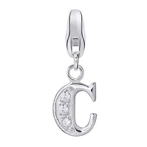 Dream Charms Charm Anhänger Buchstabe A bis Z mit Zirkonia aus echt Silber 925 (C) von Dream Charms