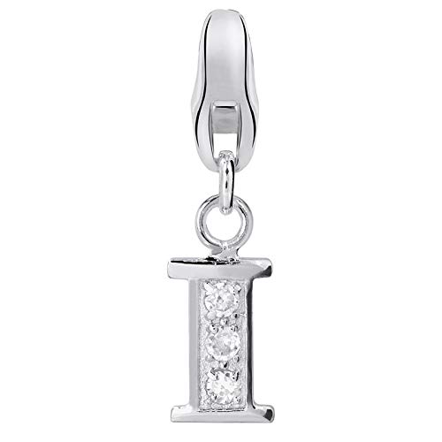 Dream Charms Charm Anhänger Buchstabe A bis Z mit Zirkonia aus echt Silber 925 (I) von Dream Charms