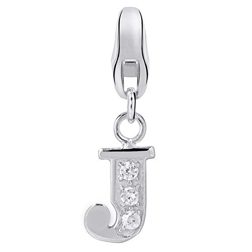 Dream Charms Charm Anhänger Buchstabe A bis Z mit Zirkonia aus echt Silber 925 (J) von Dream Charms
