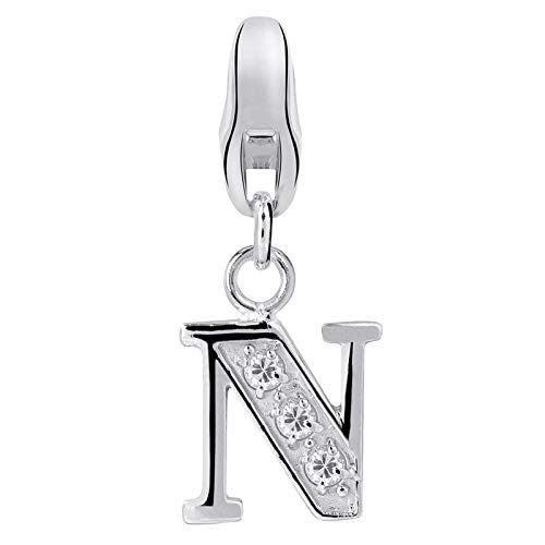 Dream Charms Charm Anhänger Buchstabe A bis Z mit Zirkonia aus echt Silber 925 (N) von Dream Charms