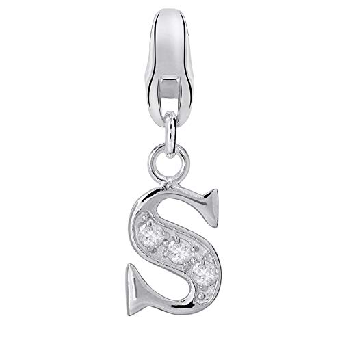 Dream Charms Charm Anhänger Buchstabe A bis Z mit Zirkonia aus echt Silber 925 (S) von Dream Charms