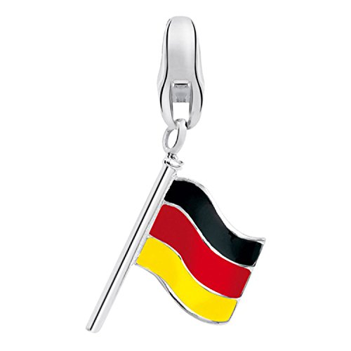 Dream Charms Damen Charm Anhänger 925 Sterling Silber rhodiniert Flagge Deutschland lackiert Dream Charms Damen Charm Anhänger 925 Sterling Silber rhodiniert Flagge Deutschland lackiert von Dream Charms