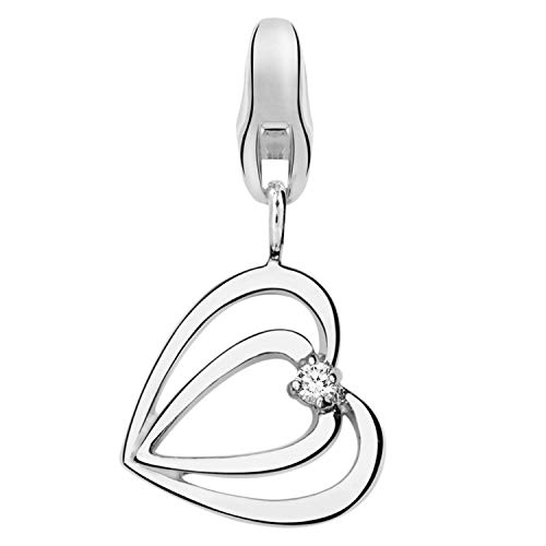 Dream Charms Damen Charm Anhänger 925 Sterling Silber rhodiniert Herz mit Zirkonia Dream Charms Damen Charm Anhänger 925 Sterling Silber rhodiniert Herz mit Zirkonia von Dream Charms