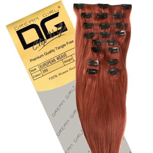 Dream Girl 18 inch Colour 350 Clip On Hair Extensions von Dreamgirl
