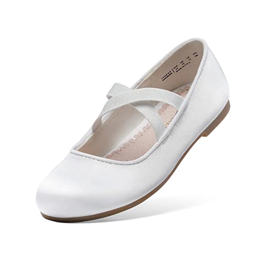 Dream Pairs Mädchen Mary Jane Strap Flache Schuhe Ballerinas Prinzessin Schuhe Flache Schulschuhe ANGIE-2-NEW-E NEU Weiss-New 26 (EUR) von Dream Pairs