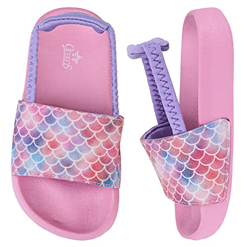 Dream QuanZhou Badelatschen Kinder Mädchen Badeschlappen Sommer Hausschuh Rutschfest und Leicht Strand Slippers Karikatur Dusch Badeschuhe Weiche Flache Strand Sandalen 25 Rosa von Dream QuanZhou