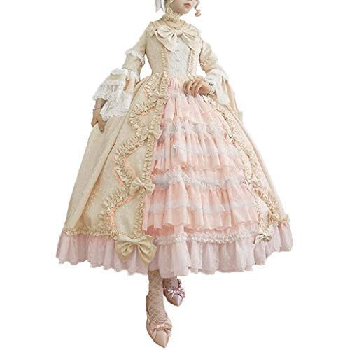 Damen Steampunk Gothic Kostüm Kleider Vintage Gothic Kleid Damen Mittelalter Renaissance Kleidung Halloween Karneval Festival Cosplay Kostüm Kleid Princess Lolita Rokoko Party Abendkleid von Dream Room