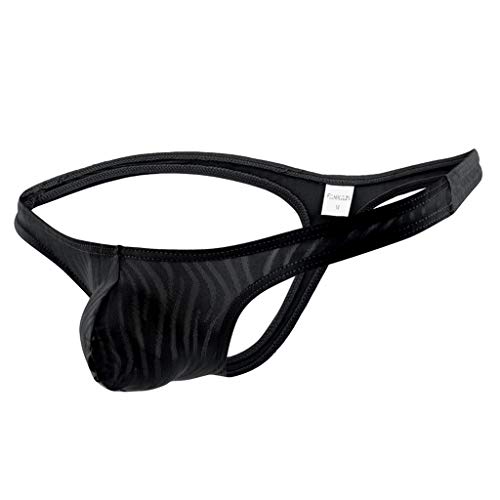 Dream Room Herren Slips Tanga String Unterhose Glatt Briefs Unterwäsche Herren String Tanga Unterwäsche G Stringtanga Briefs Wetlook Slips Ultradünn Atmungsaktiv Dessous (S, Schwarz) von Dream Room
