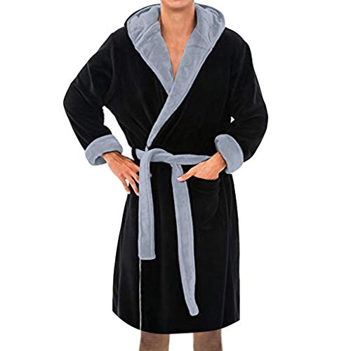 Herren Bademantel Für Sauna mit Kapuze Morgenmantel Saunamantel Flauschig Männer Winter Dickes Korallenvlies Warmes Nachthemd Bademantel Home Kleidung Mantel Pyjama Herren Bademantel Für Sauna mit Kapuze Morgenmantel Saunamantel Flauschig Männer Winter Dickes Korallenvlies Warmes Nachthemd Bademantel Home Kleidung Mantel Pyjama von Dream Room