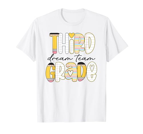 Dreamteam-Lehrer der dritten Klasse, erster Schultag, Kinder T-Shirt Dreamteam-Lehrer der dritten Klasse, erster Schultag, Kinder T-Shirt von Dream Team First Day of School Outfit Women Men