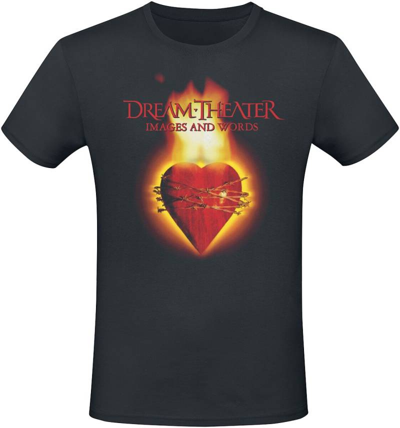 Dream Theater Images & Words - Flaming Heart T-Shirt schwarz in XL von Dream Theater