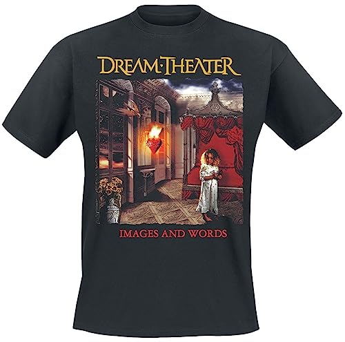 Dream Theater Images & Words Männer T-Shirt schwarz S 100% Baumwolle Band-Merch, Bands von Dream Theater