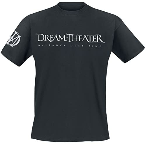 Dream Theater Logo Männer T-Shirt schwarz XL 100% Baumwolle Band-Merch, Bands von Dream Theater