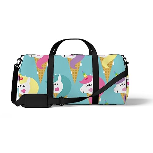 Sporttasche, Turnbeutel, Einhorn, Cartoon-Tier-Reisetasche, Wochenendtasche, Fitness-Seesack, Schultertasche, Rucksack, Color1036, medium size, Reisetasche von DreamBay