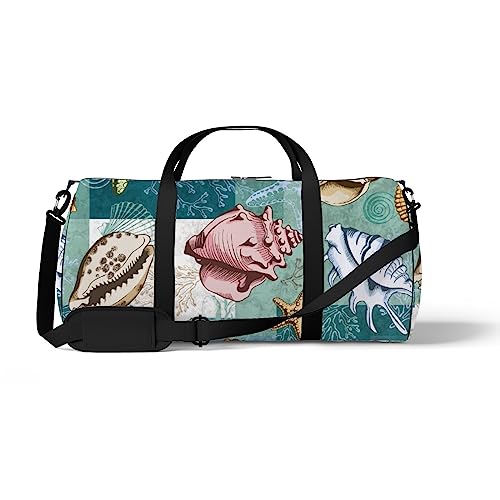 Sporttasche Gym Tote Vintage Ocean Sea World Mediterrane Fische Wassertiere Wochenende Tote Fitness Duffel Sling Schultertasche Rucksack Reisetasche, Color854, medium size, Reisetasche von DreamBay