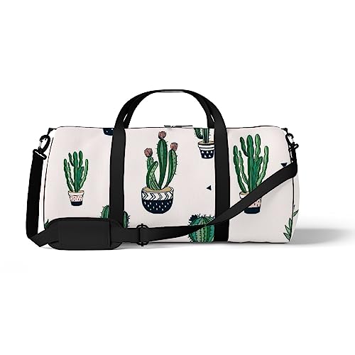 Sporttasche Sporttasche Gym Tote Kaktus Blumen Grün Tropische Sling Schultertasche Rucksack Wochenende Tragetasche Fitness Duffel Reisetasche, Color324, medium size, Reisetasche von DreamBay