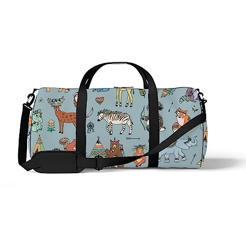 Sporttasche für Sport, Turnbeutel, niedliche Tiere, Zoo, Giraffen, Panda, Reisetasche, Wochenendtasche, Fitness, Schultertasche, Rucksack, Color910, medium size, Reisetasche von DreamBay