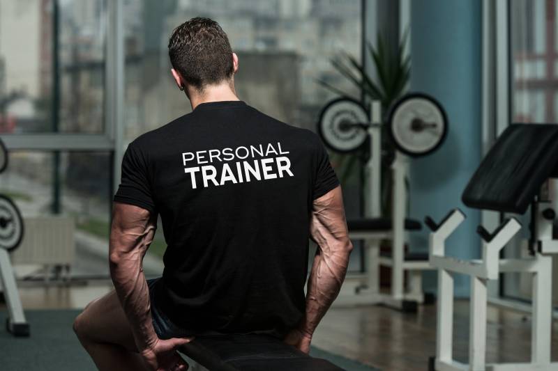 Personal Trainer Schwarz Workout T-Shirt V1, Gym T-Shirt, Grafik Gewichtheben Shirt, Fitness Trainer, Weight Lift Sport von DreamBiGStudioShop