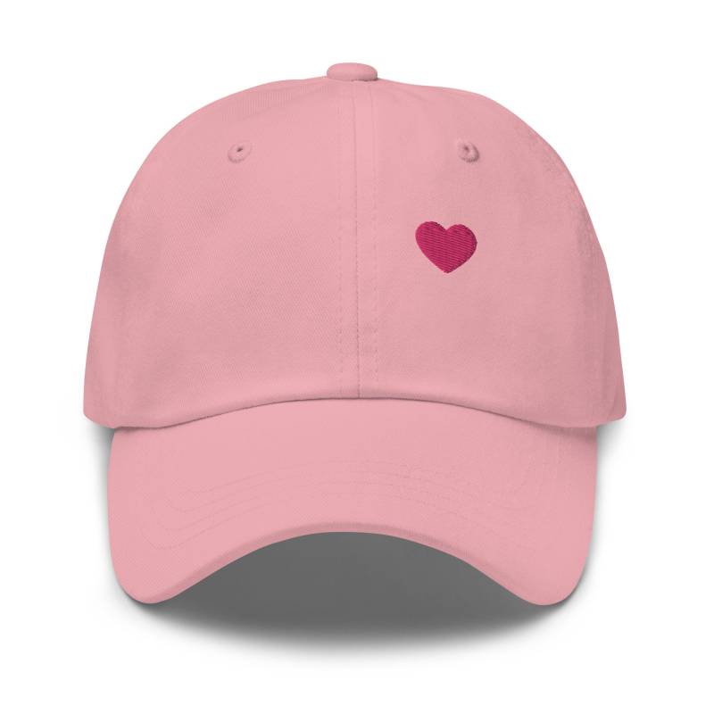 Pinke Herz Unisex Twill Mütze, Herz Baseball Bestickte Papa Liebe Valentinstag Romantik Paar, Unstrukturierte Sechs Panel, Verstellbarer Träger von DreamBiGStudioShop