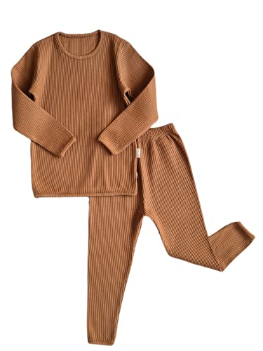 DreamBuy Passende Familien-Pyjama-Set – Personalisierte Geschenke für Mädchen, Jungen & Erwachsene – Weihnachts-PJs für Eltern, Großeltern & Neugeborene (3-4 Jahre, Karamell) von DreamBuy