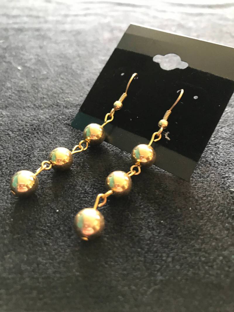 Gold Kugel Ohrringe von DreamCreateEnjoyArt