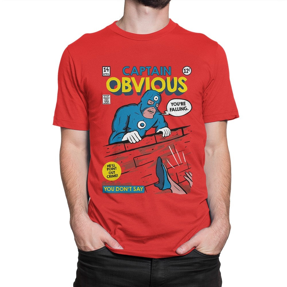 Captain Obvious Lustiges Superhelden-T-Shirt, Herren - Und Damengrößen | Drsh-144 von DreamShirtsInc