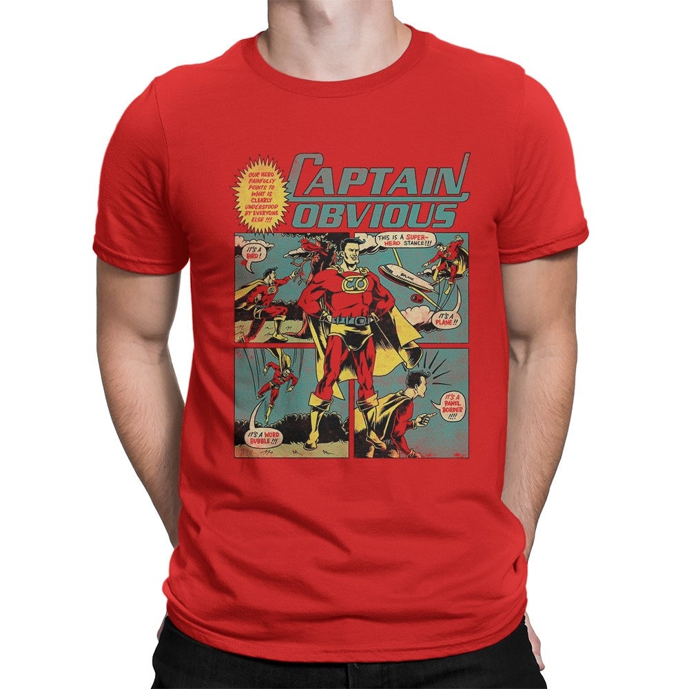 Captain Obvious Superhero T-Shirt, Männer - Und Frauengrößen | Drsh-143 von DreamShirtsInc