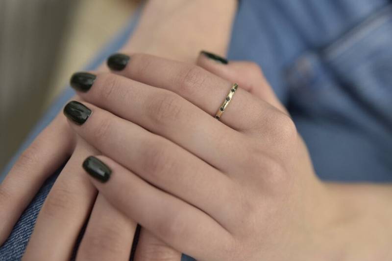 14K Goldring Mit Blauen Saphiren von DreamSmithJewelry