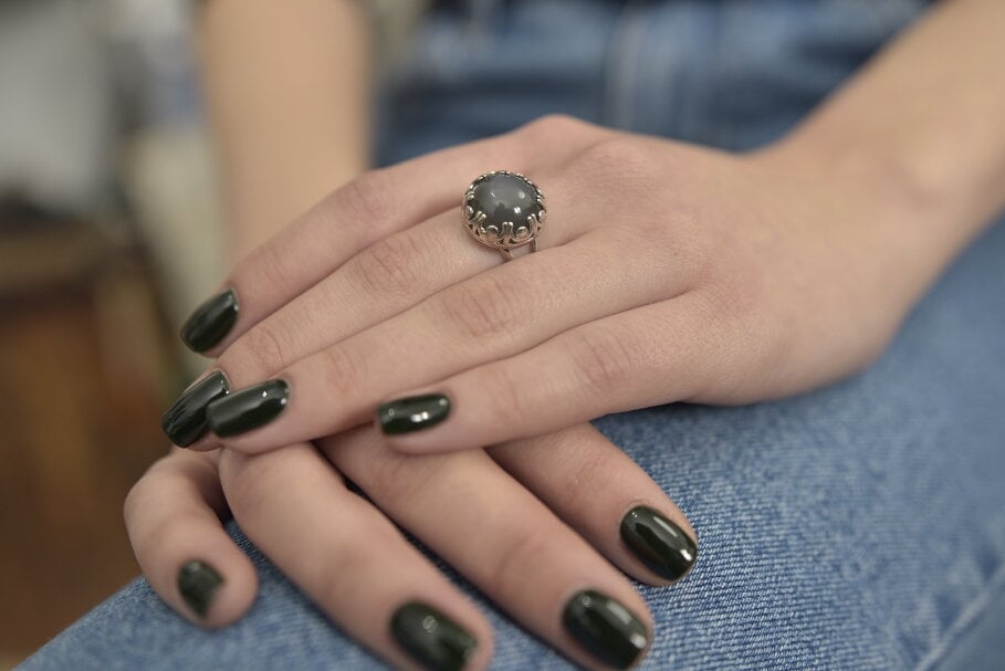 "Kronenring Aus 925Er Silber Mit Grauem Mondstein von DreamSmithJewelry