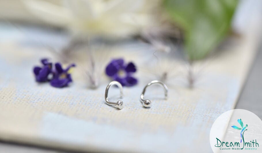 sterling Silber Nasenstecker von DreamSmithJewelry