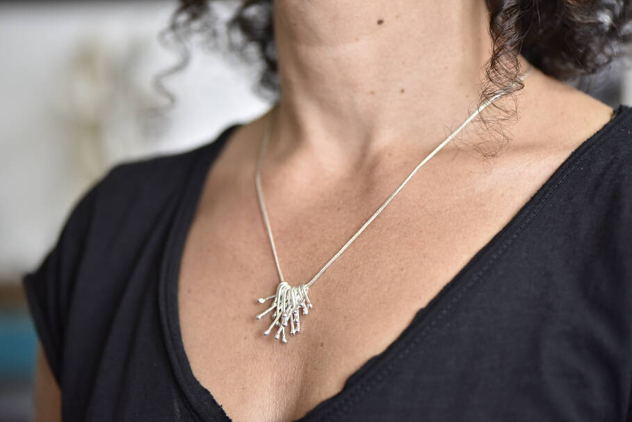 sterling Silber Regentropfen Halskette von DreamSmithJewelry