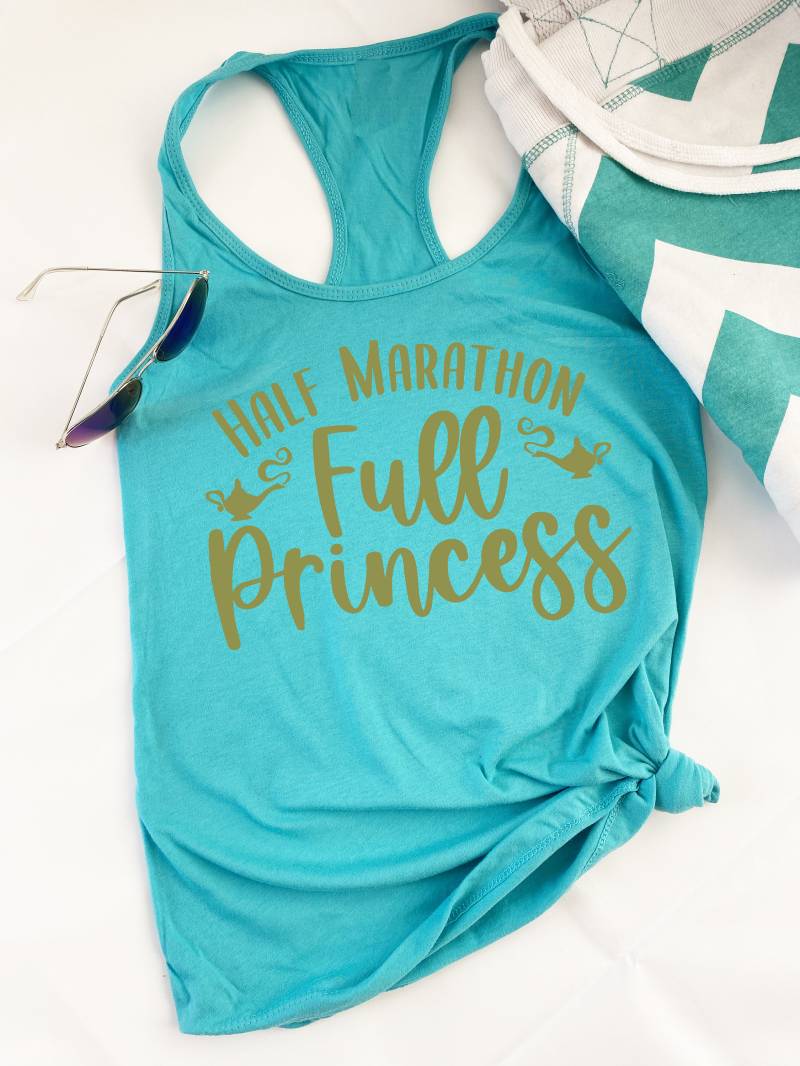 Halbmarathon, Full Princess® | Prinzessin Damen Tank Top Jasmin Aladin-Laufshirt Prinzessinnen Halb-Marathon Outfit von DreamSocieTEE